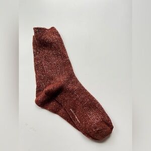 Cecilie Bahnsen Rust Red  Speckled Socks